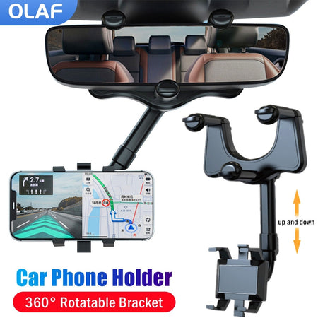 Rotating and retractable phone holder